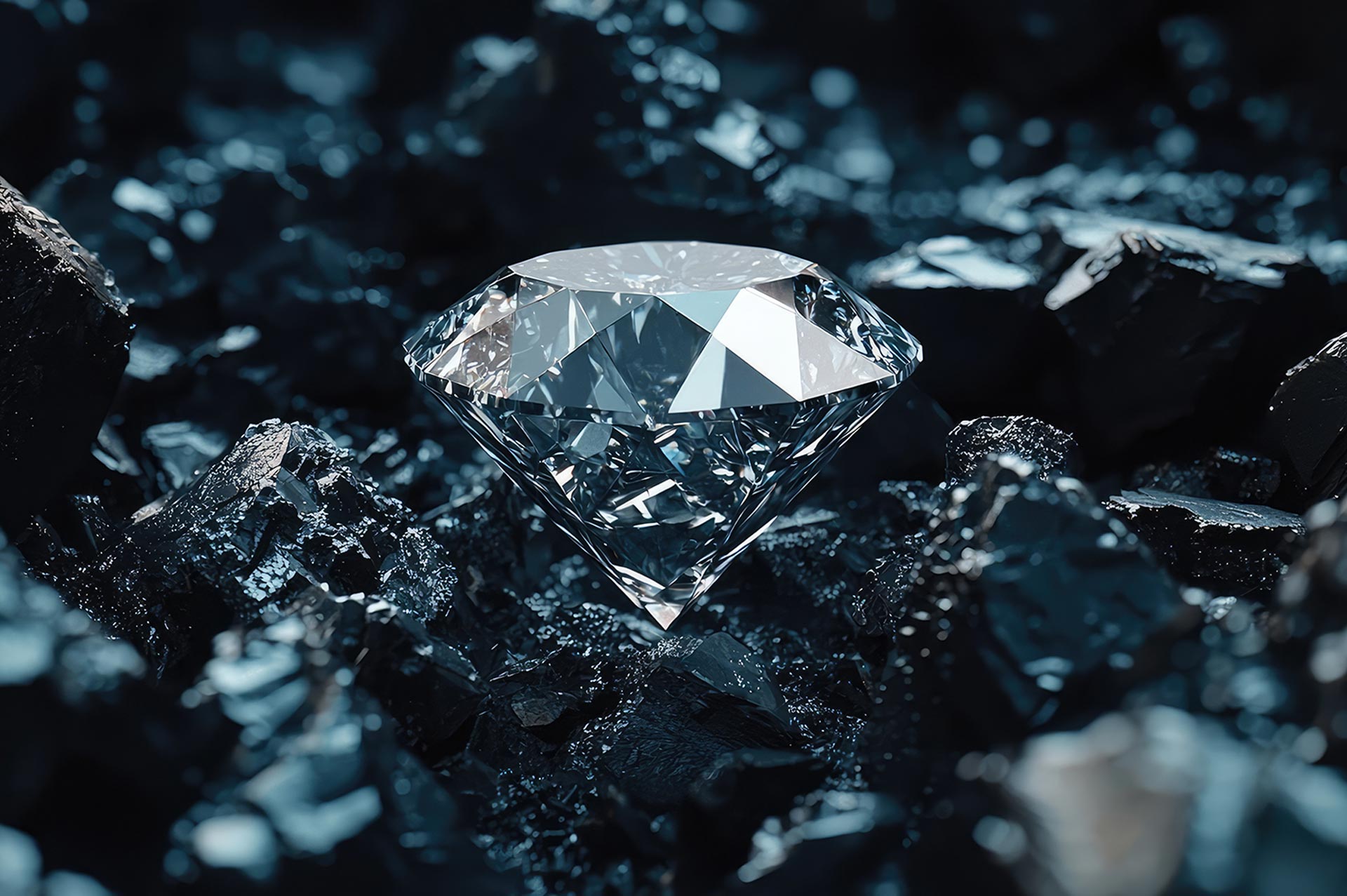 G&V | Venture Brands Agency | An image of a diamond in coal