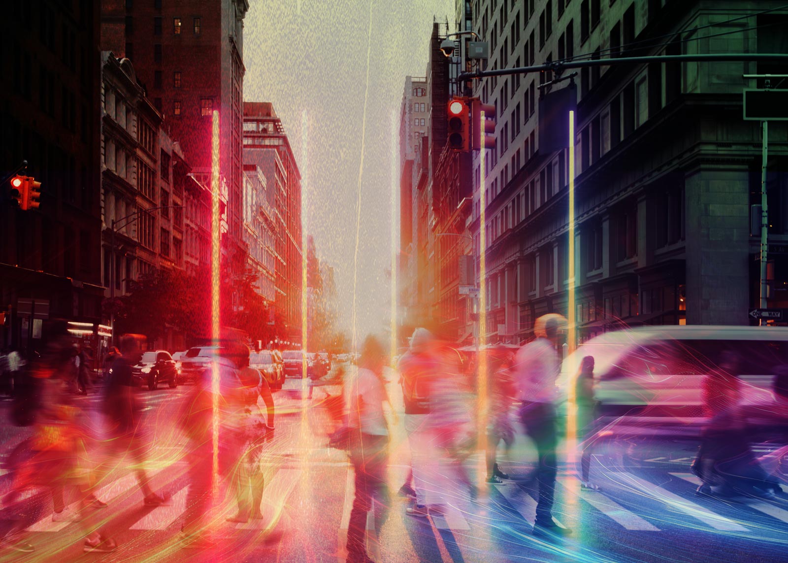 G&V Venture Brands Agency | Neon montage of busy American street