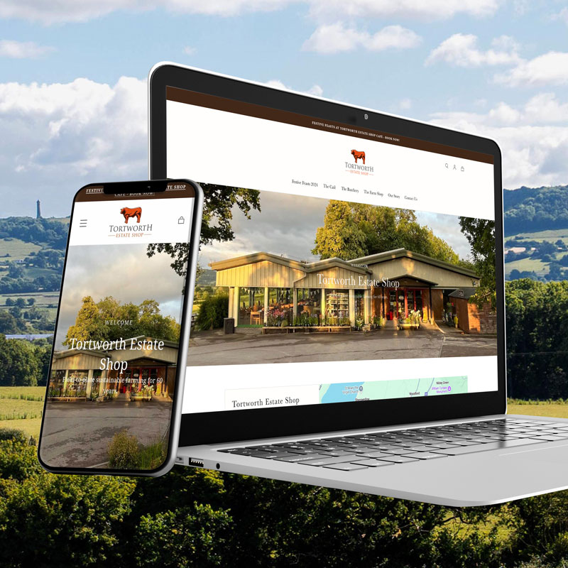 Tortworth Estate Shop website built by G&V Bristol